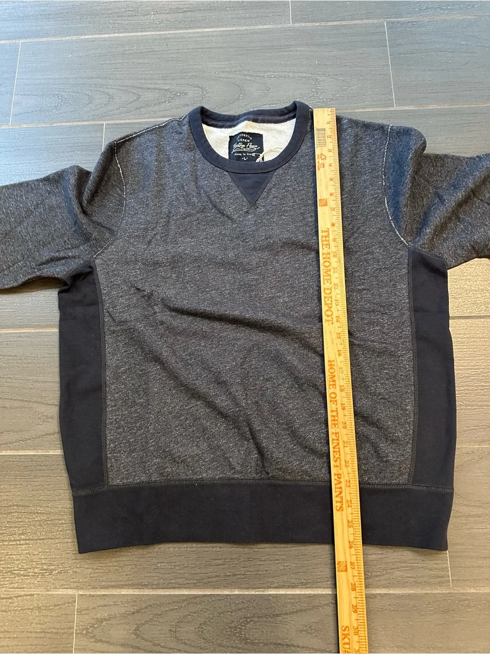 J. Crew Men’s Vintage Spring 2010 Crewneck Sueded Heather Dark Indigo Fleece